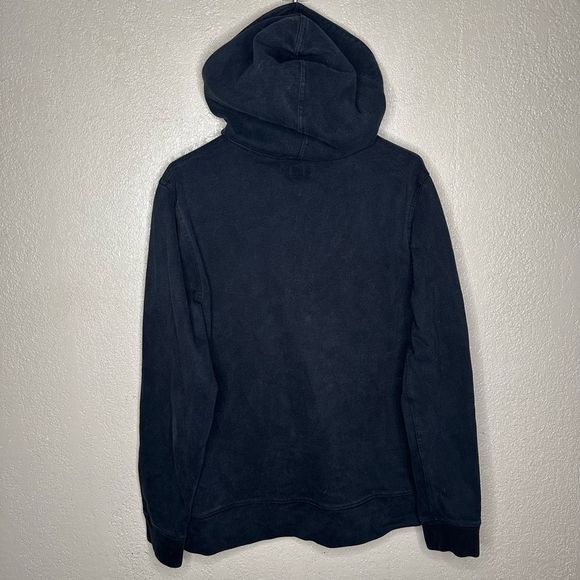 Wallace & Barnes J. Crew Pullover Hoodie Black Heavy duty Sturdy 1/4 Zip Size M - Picture 3 of 4